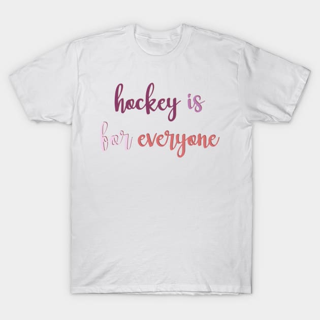 hockey is for everyone - lesbian flag T-Shirt by cartershart